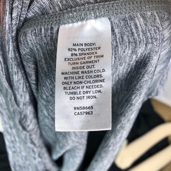 Zella Heather Black 1/4 Zip Hooded Workout Tee L - Picture 7 of 9